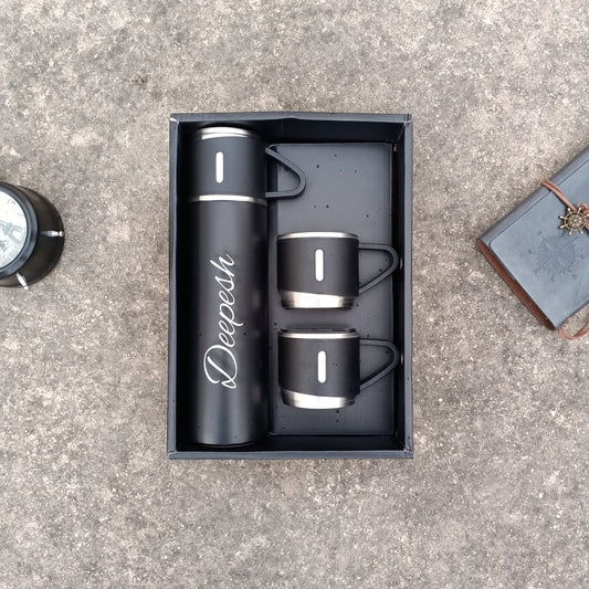 🔥❄️ Personalized Hot & Cold Flask with Cup Combo – 500ML