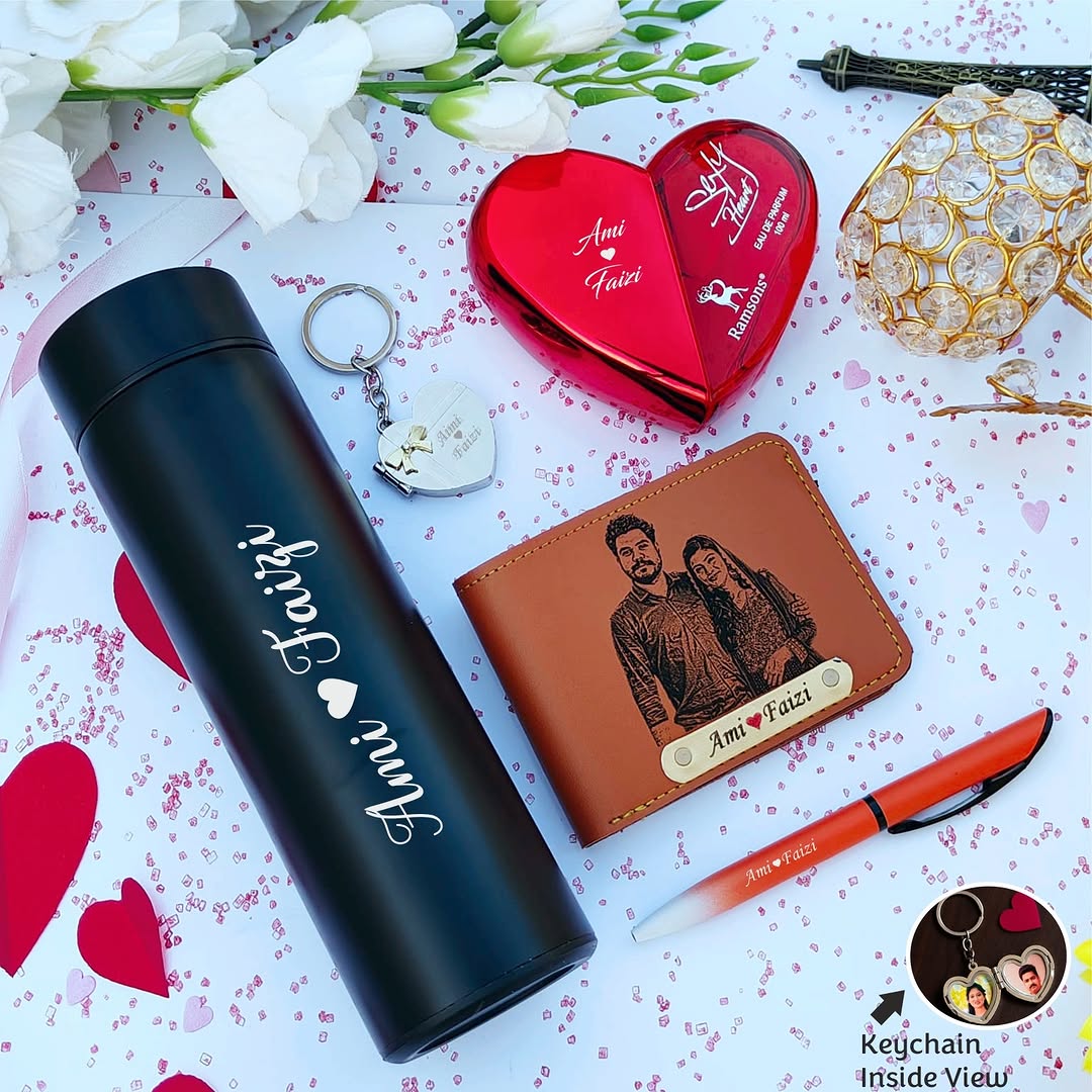🖋️ Personalized Sketch Wallet Gift Hamper – Premium 5-in-1 Combo