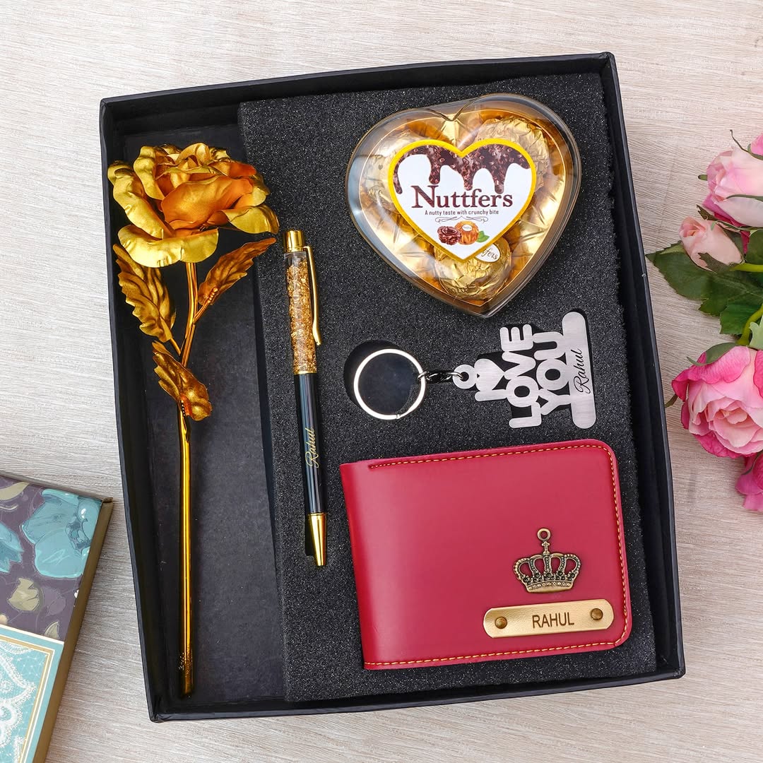 ❤️ Custom Heart Chocolate Gift Combo – Premium Valentine’s Set