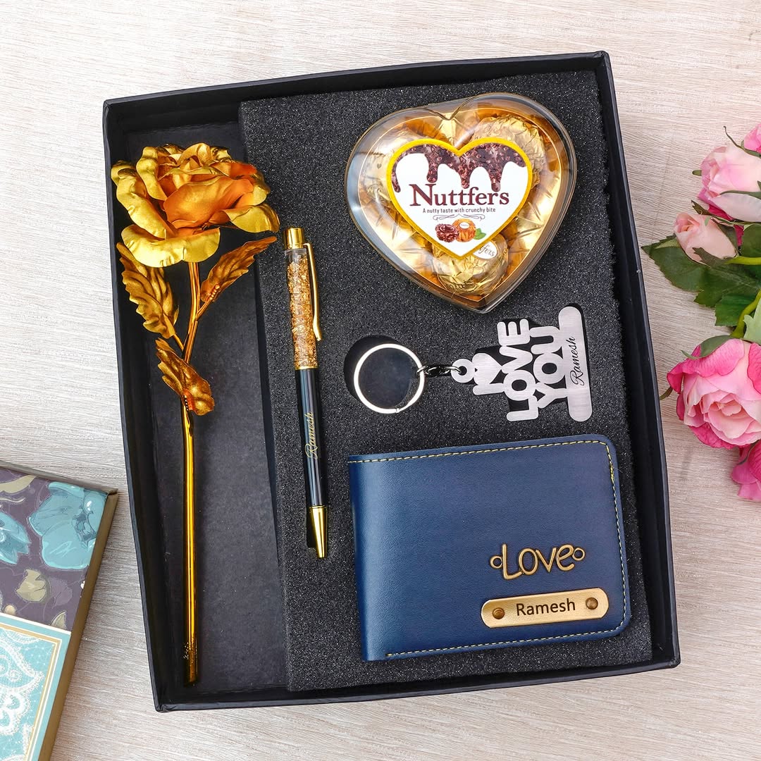 ❤️ Custom Heart Chocolate Gift Combo – Premium Valentine’s Set
