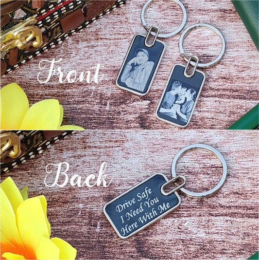 Custom Sketch Keychain – Personalized Front & Back