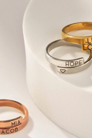 Engraved Wrap Ring with Name
